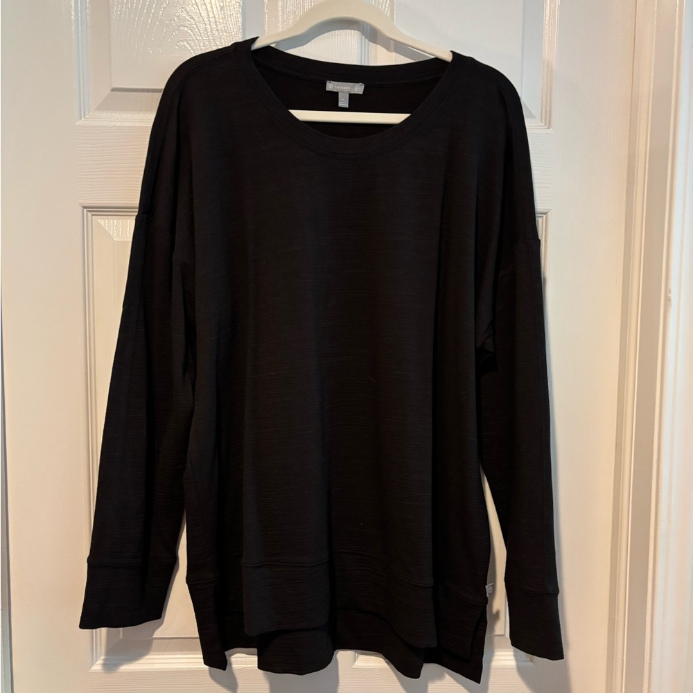 T by Talbots Classic Black Long Sleeve Top